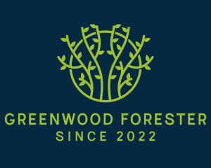 Tree Forest Eco Park  logo design