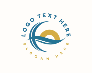 Ocean - Tropical Ocean Wave logo design
