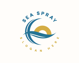 Tropical Ocean Wave logo design