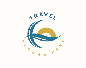 Tropical Ocean Wave logo design