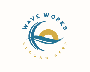 Tropical Ocean Wave logo design