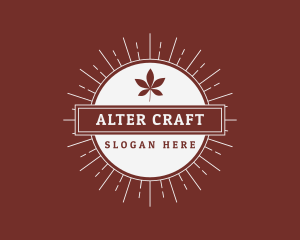 Retro Leaf Craft Company logo design