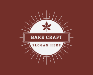 Retro Leaf Craft Company logo design