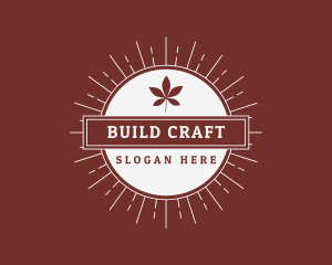 Retro Leaf Craft Company logo design