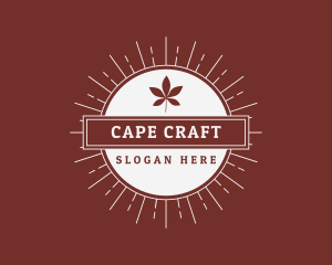 Retro Leaf Craft Company logo design