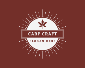 Retro Leaf Craft Company logo design