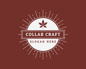 Retro Leaf Craft Company logo design