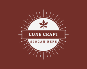 Retro Leaf Craft Company logo design