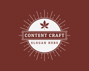 Retro Leaf Craft Company logo design