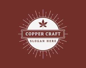 Retro Leaf Craft Company logo design