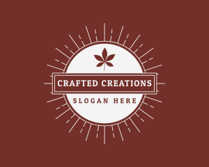 Retro Leaf Craft Company logo design