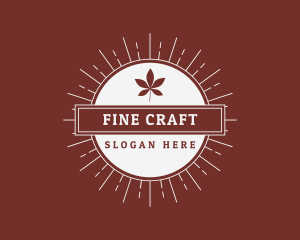 Retro Leaf Craft Company logo design