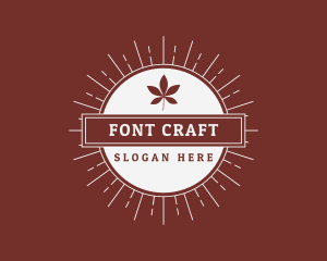 Retro Leaf Craft Company logo design