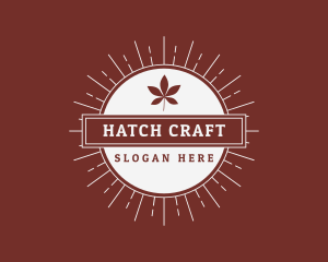 Retro Leaf Craft Company logo design