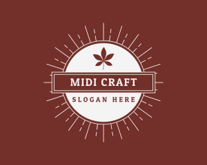 Retro Leaf Craft Company logo design