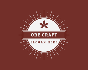 Retro Leaf Craft Company logo design