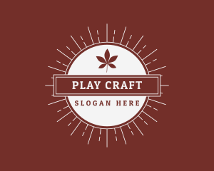 Retro Leaf Craft Company logo design