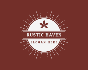 Retro Leaf Craft Company logo design