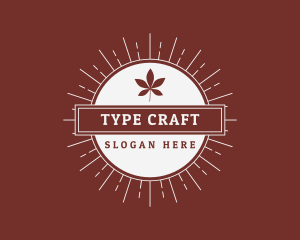 Retro Leaf Craft Company logo design