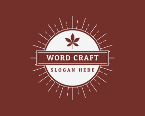 Retro Leaf Craft Company logo design