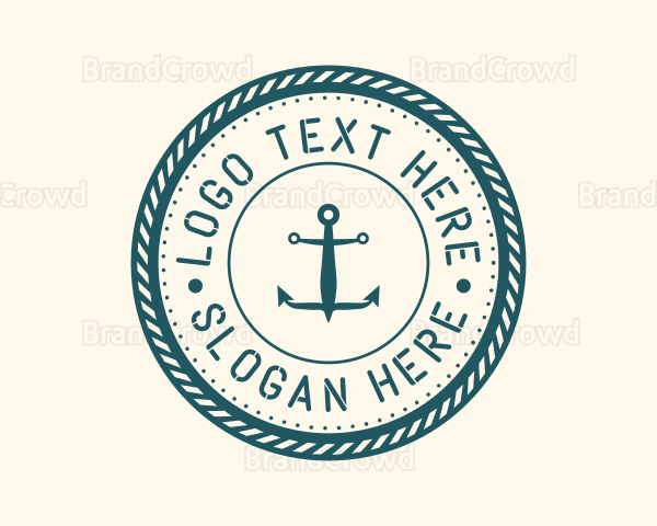 Marine Nautical Anchor Logo