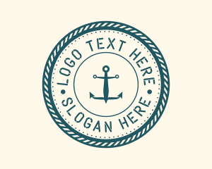 Marine Nautical Anchor  logo design