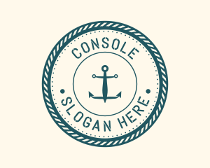 Marine Nautical Anchor  Logo