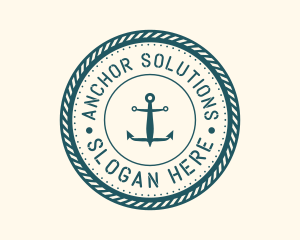 Marine Nautical Anchor  logo design