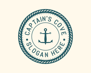 Captain - Marine Nautical Anchor logo design