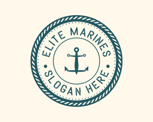 Marine Nautical Anchor  logo design