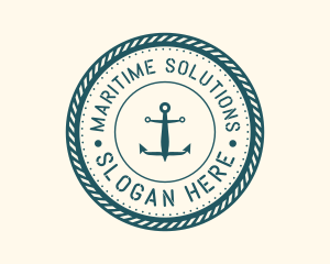 Naval - Marine Nautical Anchor logo design