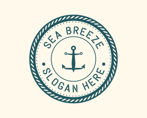Coastline - Marine Nautical Anchor logo design