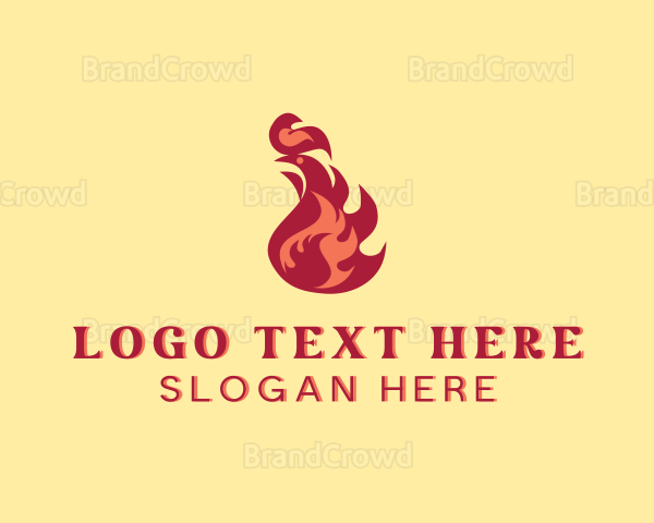 Fire Flame Cooking Logo