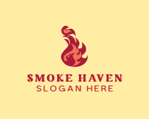 Fire Flame Cooking logo design