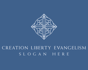 Ornamental Church Cross logo design