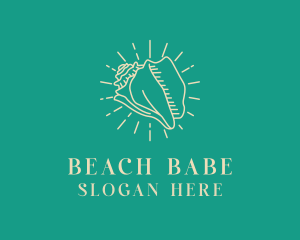 Beach Conch Seashell Shell logo design