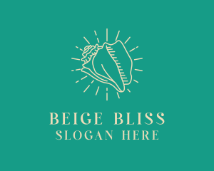 Beige - Beach Conch Seashell Shell logo design