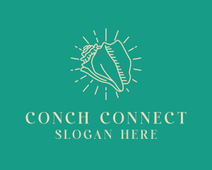 Beach Conch Seashell Shell logo design