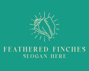 Beach Conch Seashell Shell logo design