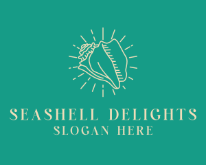 Beach Conch Seashell Shell logo design