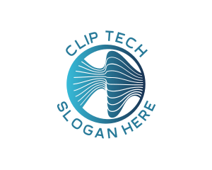 Tech Software Waves logo design