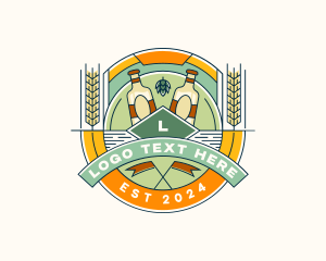 Wheat Stalks - Beer Pub Liquor logo design