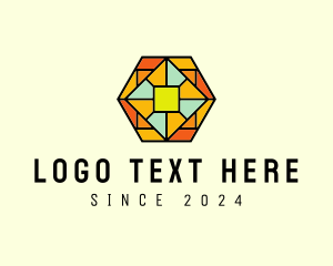 Hexagon - Creative Stained Glass logo design