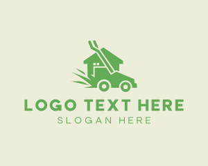 Grassland - House Lawn Mower logo design