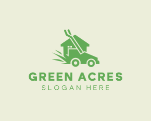 Grassland - House Lawn Mower logo design