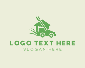 Yard Care - House Lawn Mower logo design