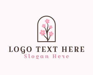 Blossom - Sakura Flower Branch logo design