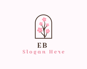 Sakura Flower Branch Logo