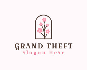 Sakura Flower Branch Logo