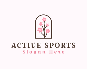 Skin Care - Sakura Flower Branch logo design